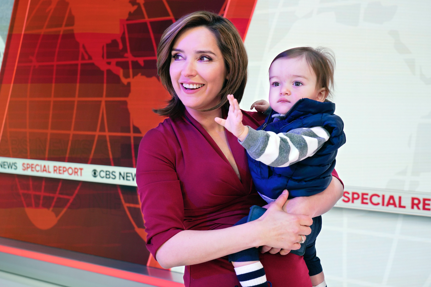 Margaret Brennan and her son.