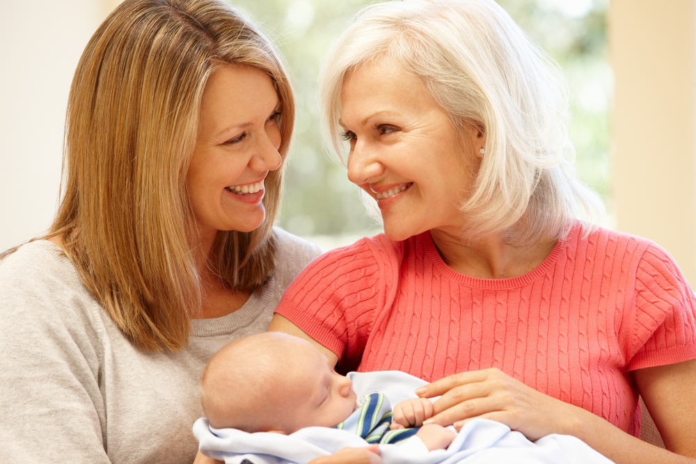 mother grandmother and baby