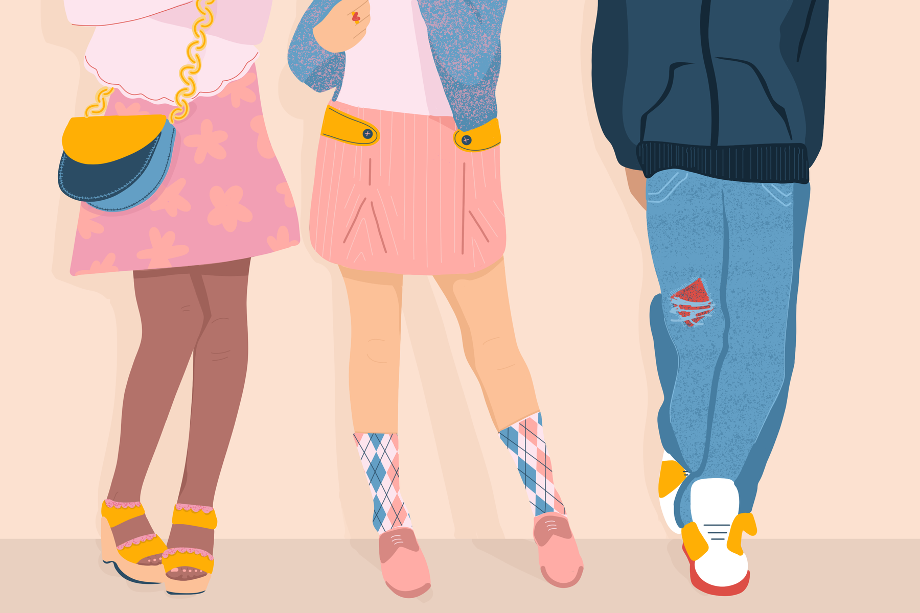 Illustration of Teens at Party