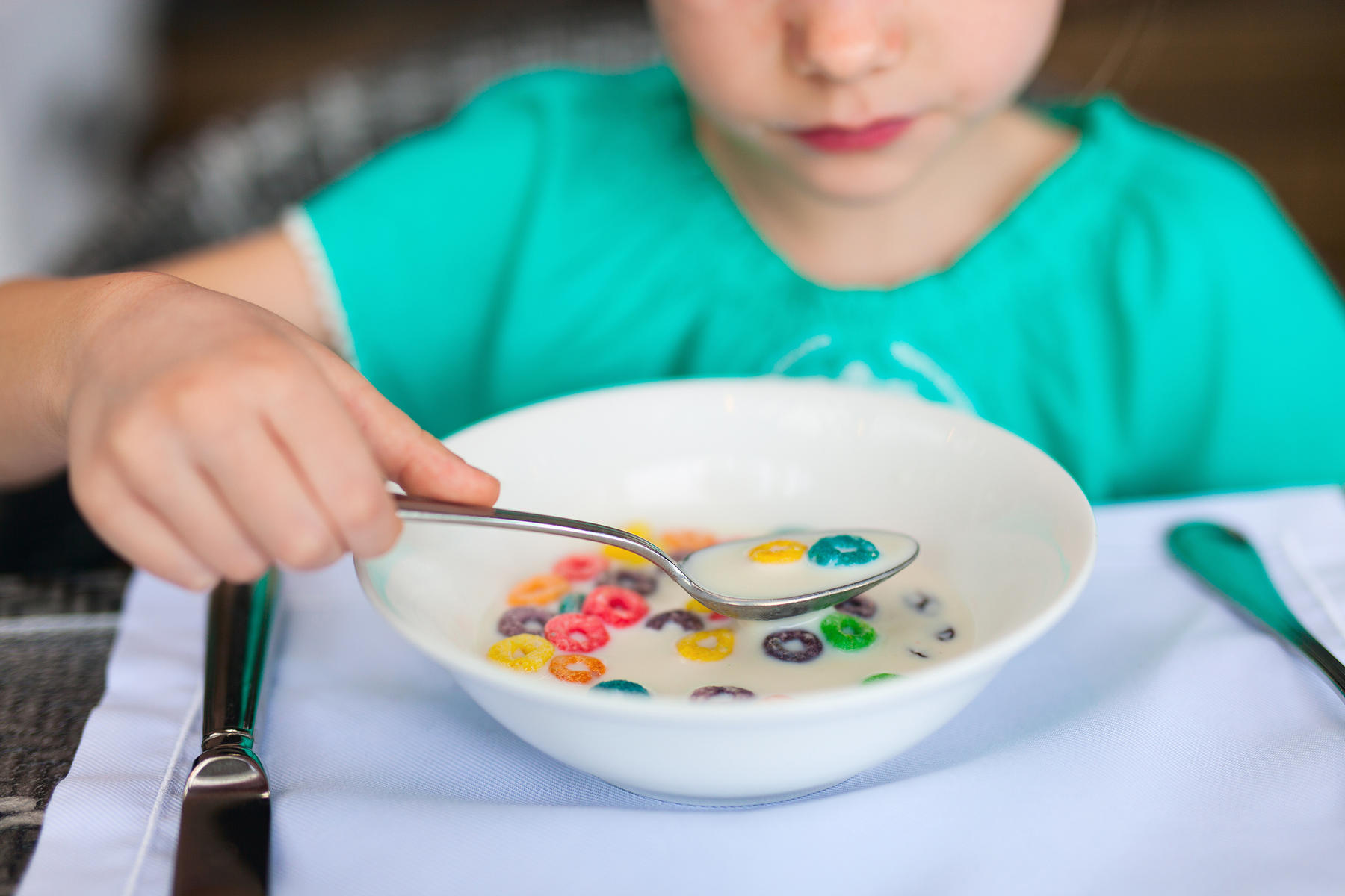 Child Eating Cereal