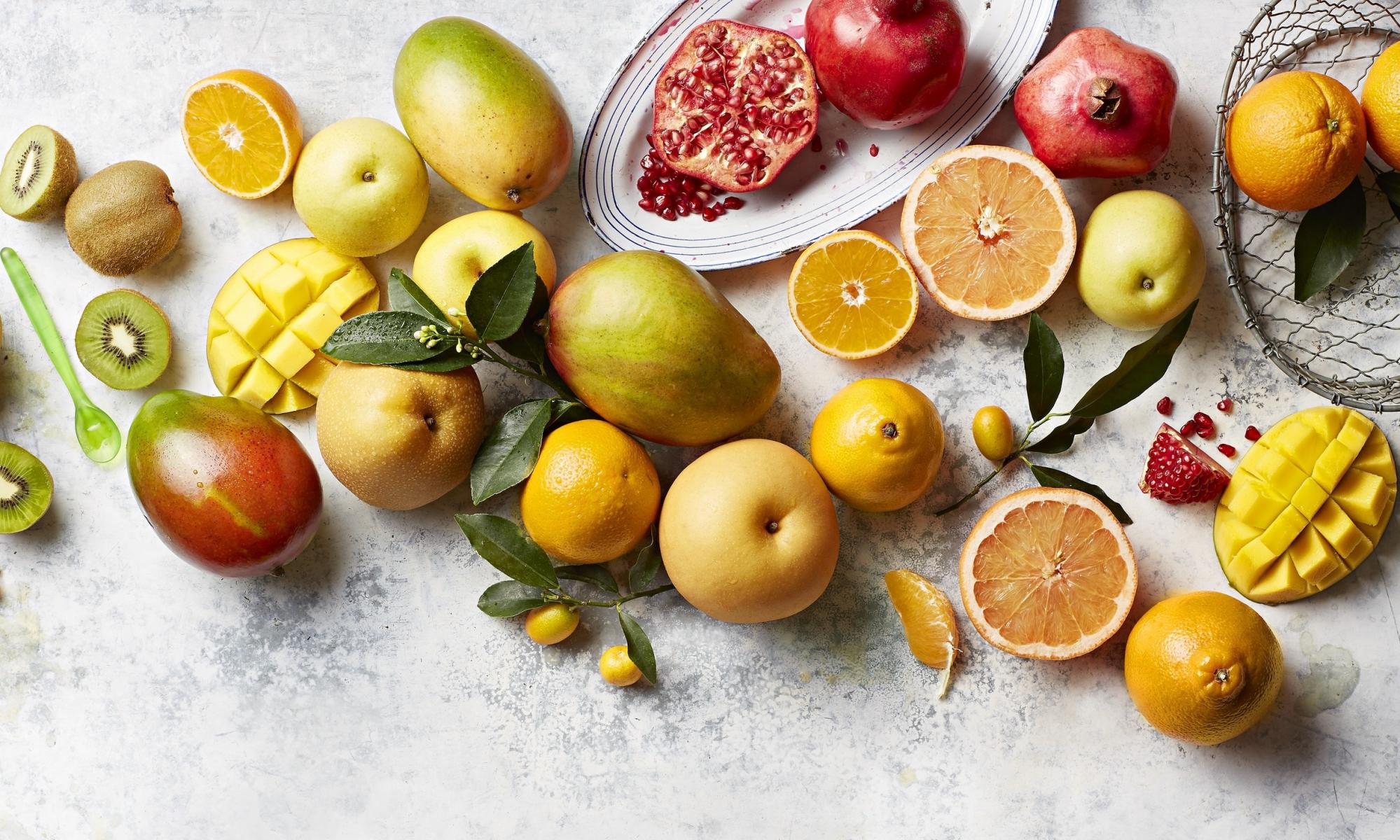 Guide To Winter Fruits All On Table