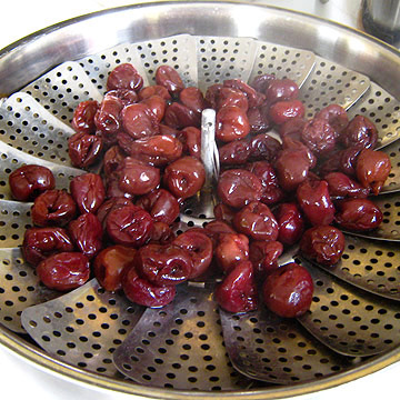 steam cherries