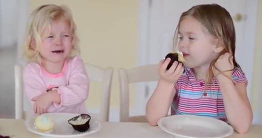 Parents' cupcake gender reveal fails when this little girl really doesn't want a baby brother.