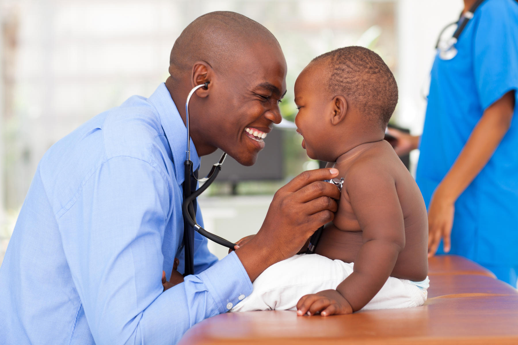 pediatrician and baby